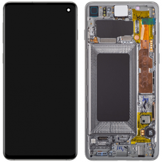 LCD kijelzőmodul Samsung Galaxy S10 G973, fehér