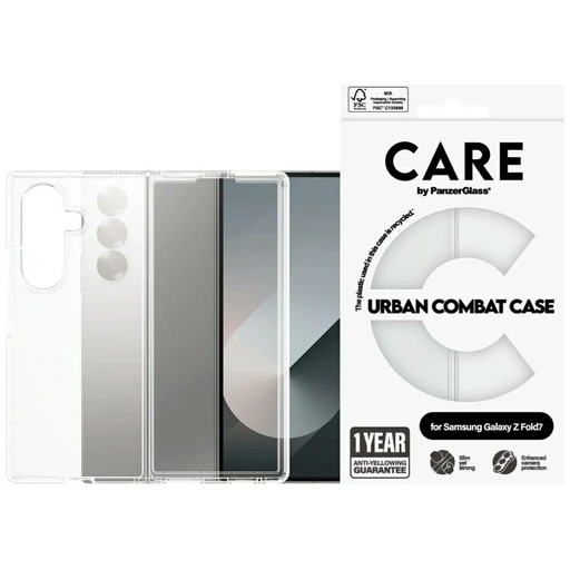 CARE by PanzerGlass Flagship Urban Combat tok Samsung Galaxy Z Fold7-hez átlátszó CARE by PanzerGlass Flagship Urban Combat tok Samsung Galaxy Z Fold7-hez átlátszó
