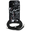  iPhone 16 fekete Karl Lagerfeld Crossbody Plisszírozott Minta és Logó MagSafe tok - 0. kép