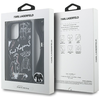  iPhone 16 fekete Karl Lagerfeld Crossbody Plisszírozott Minta és Logó MagSafe tok - 4. kép