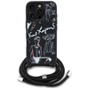  iPhone 16 Pro fekete Karl Lagerfeld Crossbody Grained Mintás & Logós tok - 0. kép