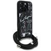  iPhone 16 Pro fekete Karl Lagerfeld Crossbody Grained Mintás & Logós tok - 1. kép