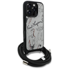  iPhone 16 Pro szürke Karl Lagerfeld Crossbody Grained Minta & Logó tok - 1. kép