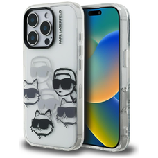  iPhone 16 Pro Max Átlátszó Karl Lagerfeld IML Multi K&C Head minta tok