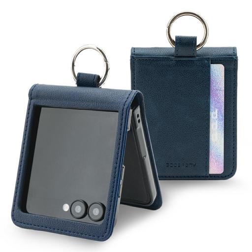 Mercury Basic napló fliptok Samsung Galaxy Z Flip 7 tok Sötétkék