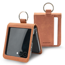 Mercury Basic fliptok Samsung Galaxy Z Flip7-hez Világosbarna tok