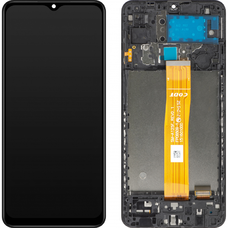 LCD kijelző modul MP Samsung Galaxy A12 A125 / A12 Nacho A127 készülékhez, utángyártott, fekete