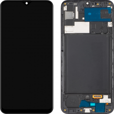 LCD Kijelzőmodul MP Samsung Galaxy A30s A307, Utángyártott, Fekete