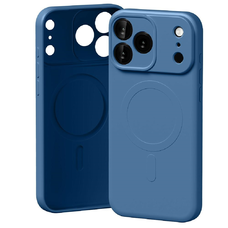  iPhone 17 Pro Max Kék Mercury Semi-Silicone MagSafe tok