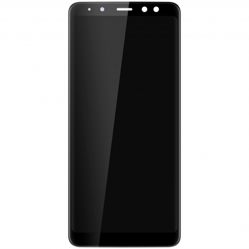 LCD kijelzőmodul MP Samsung Galaxy A8 (2018) A530-hoz, keret nélkül, utángyártott, fekete