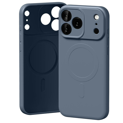iPhone 17 Pro Max Sierra Kék Mercury részben szilikon MagSafe tok iPhone 17 Pro Max Sierra Kék Mercury részben szilikon MagSafe tok