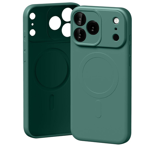 iPhone 17 Pro Max Zöld Mercury Félig-Szilikon MagSafe tok iPhone 17 Pro Max Zöld Mercury Félig-Szilikon MagSafe tok