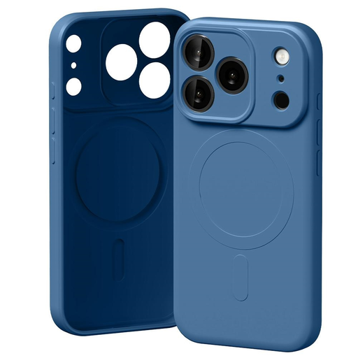iPhone 17 Pro Kék Mercury Fél-szilikon MagSafe tok iPhone 17 Pro Kék Mercury Fél-szilikon MagSafe tok