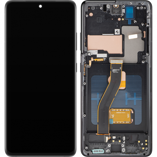 LCD Kijelzőmodul MP Samsung Galaxy S21 Ultra 5G G998-hoz, OLED Verzió, Utángyártott, Fekete