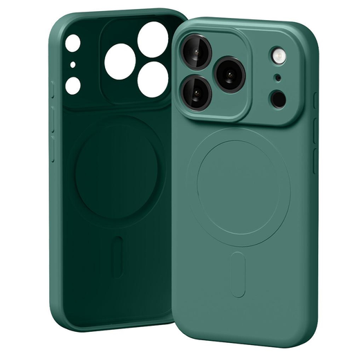 iPhone 17 Pro Zöld Mercury Semi-Silicone MagSafe tok