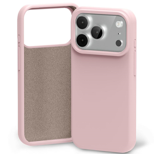  iPhone 17 Pro Max rózsaszín-homokszínű Mercury szilikon tok
