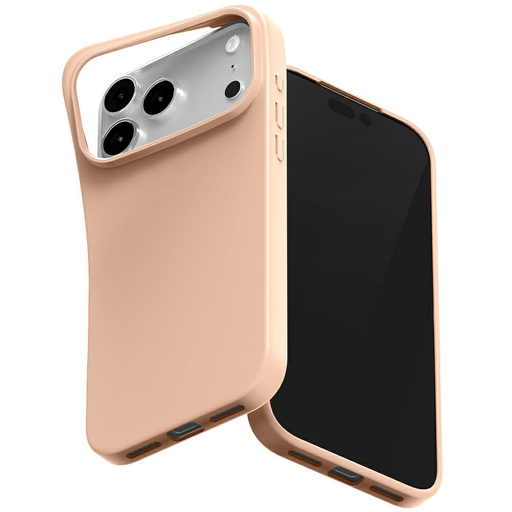  iPhone 17 Pro Max rózsaszín-homokszínű Mercury Soft tok