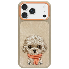  iPhone 17 Pro Max bézs Nimmy Big Eyed Pet 2.0 Kutyás tok