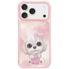  iPhone 17 Pro Max rózsaszín Nimmy Big Eyed Pet 2.0 Kutyás tok