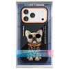  iPhone 17 Pro Max Nimmy Glasses Cool Dog tok fekete - 0. kép
