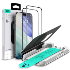 iPhone 16 Pro / 17 tiszta üvegfólia ESR UltraFit edzett üveg 2-pack