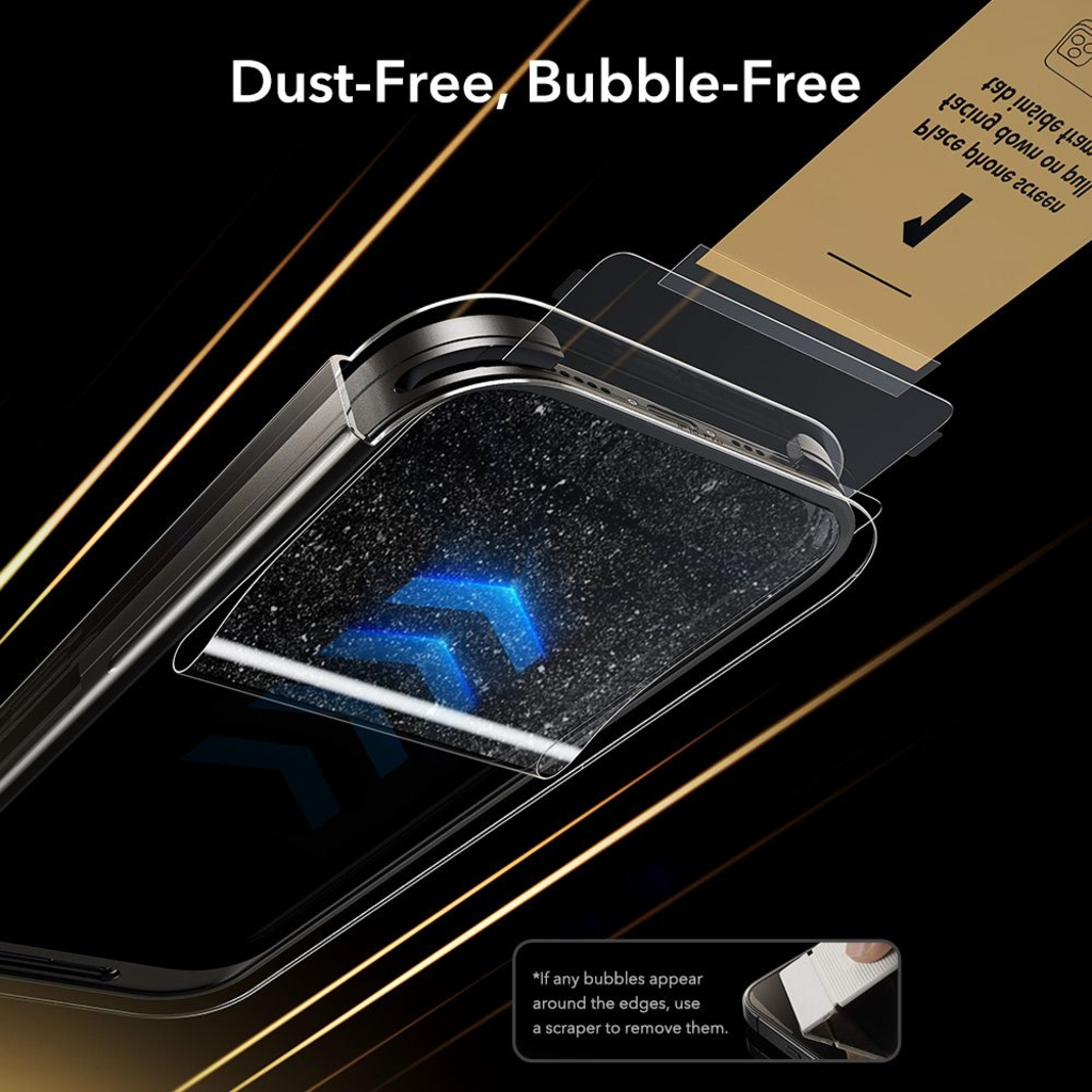  iPhone 16 Pro / 17 Átlátszó ESR Ultrafit Armorite Pro Edzett üveg üvegfólia - 8