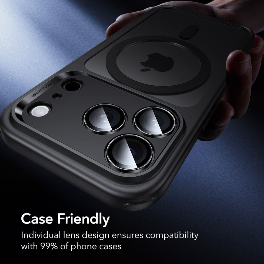  Apple iPhone 14 Pro / Pro Max / 15 Pro / Pro Max / 16 Pro / Pro Max / 17 Pro / Pro Max Fekete ESR Armorite Kamera Védő üvegfólia - 9