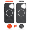  iPhone 17 fekete/ezüst Tech-protect Ion Carbon Magsafe tok - 3. kép