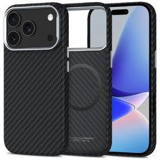 Iphone 17 Pro Čierny/strieborný Tech-protect Ion Carbon Magsafe obal