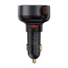 CHG Baseus Enjoyment Pro autós gyorstöltő 60W, USB Type-A + USB Type-C automata behúzós kábel, fekete - 0. kép