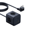 Baseus EnerFill FA11 67W hálózati elosztó, USB-A + USB-C kocka + 3 x EU aljzat 1,5m - Fekete - 0. kép