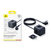 Baseus EnerFill FA11 67W hálózati elosztó, USB-A + USB-C kocka + 3 x EU aljzat 1,5m - Fekete - 3. kép