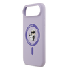  iPhone 17 Air lila Karl Lagerfeld Liquid Silicone Karl és Choupette MagSafe tok - 3. kép