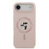  iPhone 17 Air rózsaszín Karl Lagerfeld Liquid Silicone Karl és Choupette MagSafe tok - 1. kép