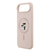  iPhone 17 Air rózsaszín Karl Lagerfeld Liquid Silicone Karl és Choupette MagSafe tok - 3. kép
