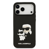  iPhone 17 Pro Max fekete Karl Lagerfeld 3D Rubber Karl and Choupette tok - 1. kép