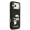  iPhone 17 Pro Max fekete Karl Lagerfeld 3D Rubber Karl and Choupette tok - 2. kép