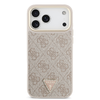  iPhone 17 Pro Max Pink Guess PU Leather 4G Triangle Logo Arany Keretes MagSafe tok - 1. kép