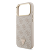  iPhone 17 Pro Max Pink Guess PU Leather 4G Triangle Logo Arany Keretes MagSafe tok - 3. kép