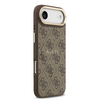  iPhone 17 Air Barna Guess PU Bőr 4G Arany Keretes MagSafe Tok - 2. kép