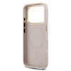  iPhone 17 Pro Pink Guess PU Leather 4G Gold Frame MagSafe tok - 4. kép