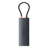 Baseus Metal Gleam II 10v1 HDMI USB-A USB-C RJ45 SD/TF Hub - Sivá - 1. kép