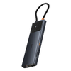 Baseus Metal Gleam II 10v1 HDMI USB-A USB-C RJ45 SD/TF Hub - Sivá - 4. kép