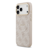  iPhone 17 Pro Max rózsaszín Guess PU bőrből készült 4G arany keretes MagSafe tok - 0. kép