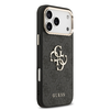  iPhone 17 Pro Max Fekete Guess PU Leather 4G Metal Logo Arany Keretes Tok - 2. kép