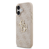  iPhone 17 Pink Guess PU Leather 4G Metal Logo Gold Frame tok - 0. kép