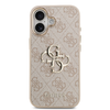  iPhone 17 Pink Guess PU Leather 4G Metal Logo Gold Frame tok - 1. kép