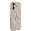  iPhone 17 Pink Guess PU Leather 4G Metal Logo Gold Frame tok - 2. kép