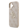  iPhone 17 Pink Guess PU Leather 4G Metal Logo Gold Frame tok - 3. kép