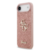  iPhone 17 Air Pink Guess PU Fixed Glitter 4G Metal Logo tok - 0. kép